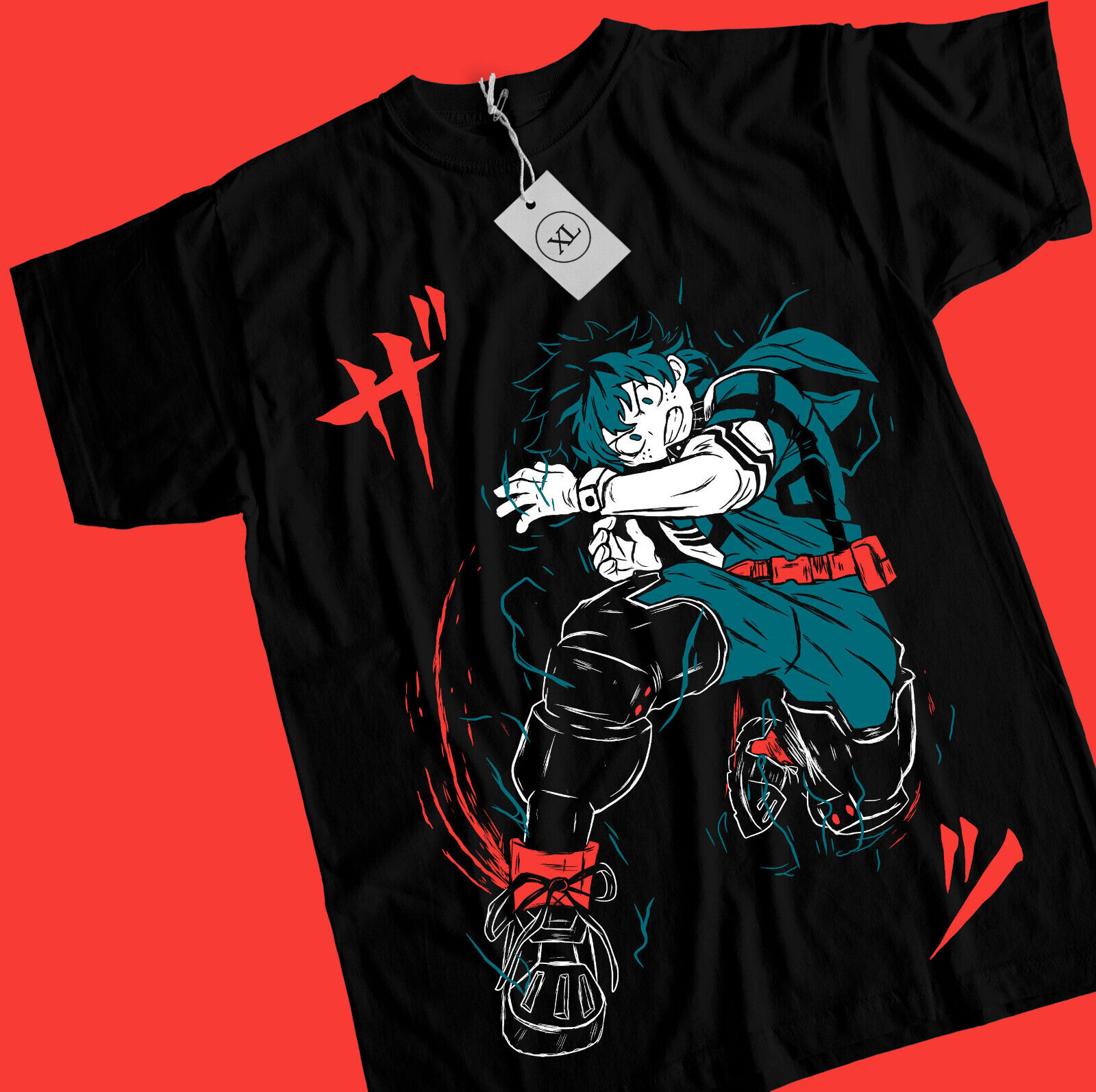 Izuku midoriya Deku เสื้อยืดอนิเมะฮีโร่ bakugou เสื้อยืดขนาด S_5XL