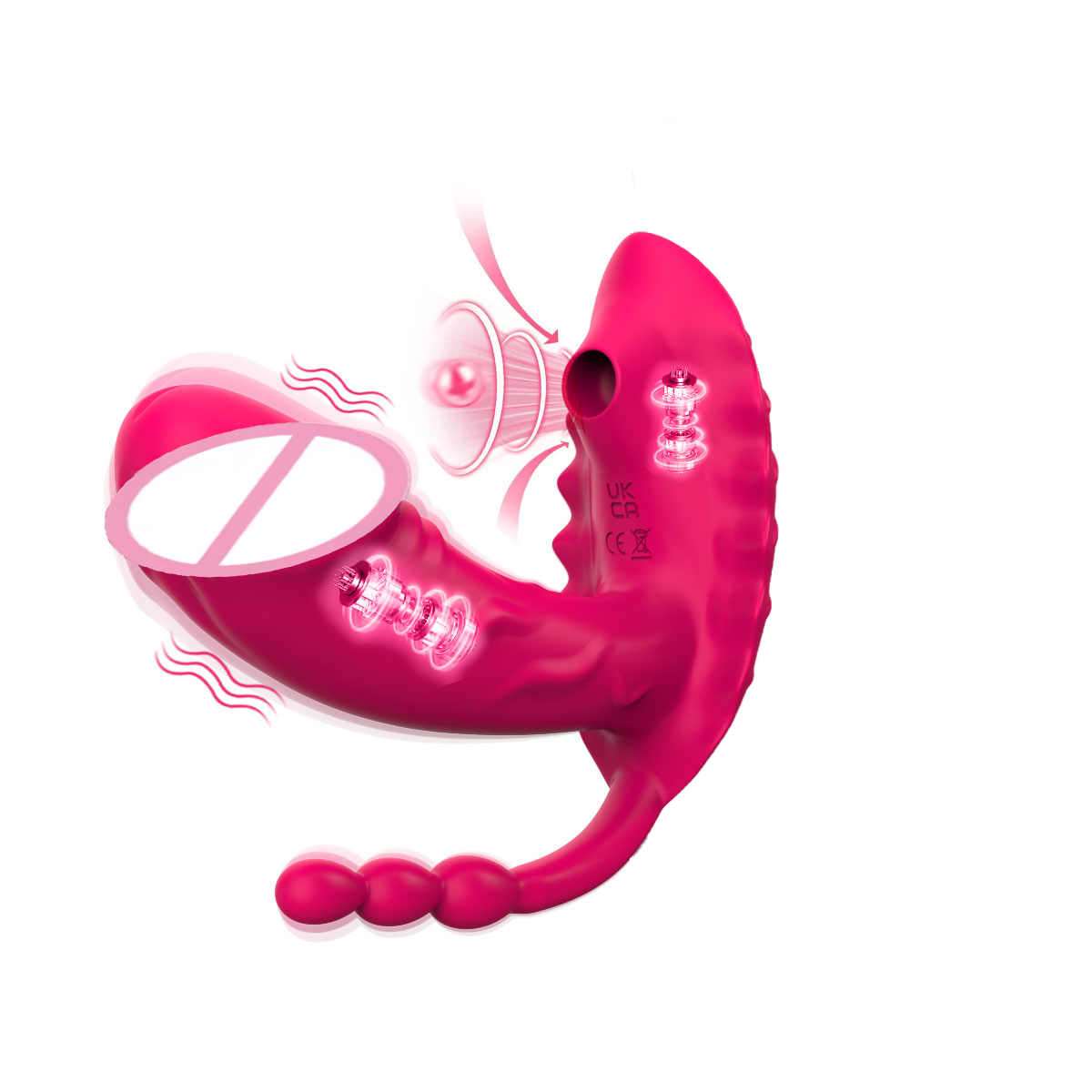 Vibrador Clitoriano Vestível, Plug Anal, Sugador, Dildo, Massageador de Ponto G, Sugador de Mamilos, Brinquedos Sexuais para Mulheres, Masturbador