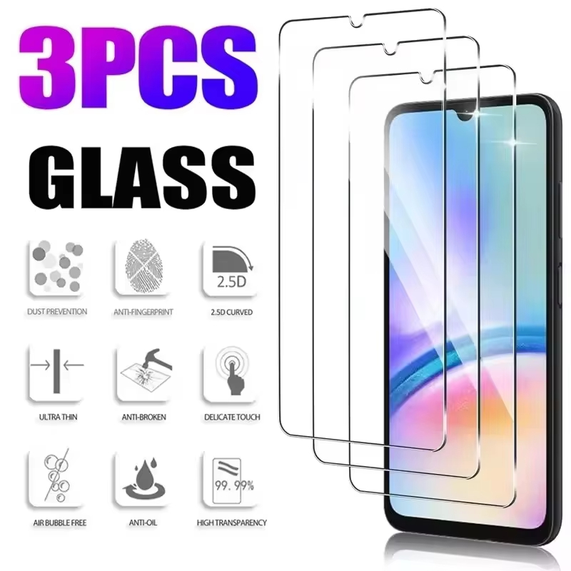 1-3PCS Screen Protector For Samsung A17 5G A56 5G A55 A54 A36 A07 A16 A15 A06 A05s A14 A13 A12 A26 A35 A53 A52 A25 A22 A34 Glass