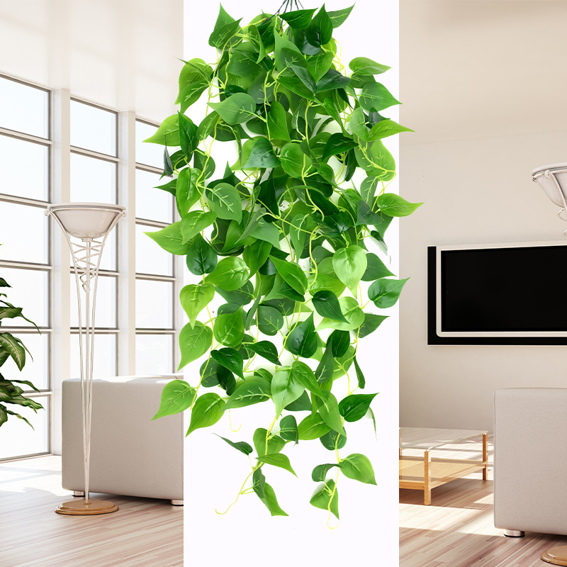 Plante Artificielle de Faux Lierre avec Feuilles de Vigne, 105cm/Rivière en Everver, Verdure pour Fenêtre, Porche, Pot de Jardin, Décoration Intérieure et Extérieure