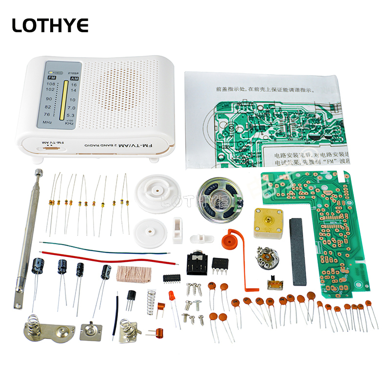CF210SP FM Phát Thanh AM Bộ Lắp Ráp DIY Giảng Dạy Thí Nghiệm Điện Tử Lắp Ráp Bộ Bộ Sản Xuất Hàn Huấn Luyện Phòng Thí Nghiệm