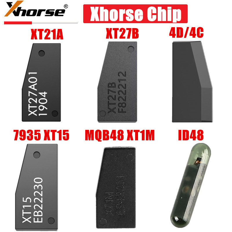 10 pièces Xhorse VVDI puce Super puce XT27B XT27A 4D/4C 7935 XT15 MQB48 XT1M ID48 Types transpondeur pour VVDI2/VVDI Mini outil clé Max