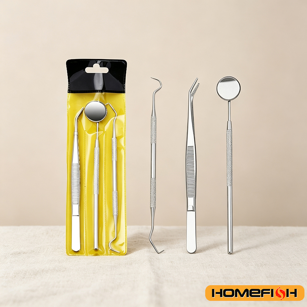 Dental Tool Set for Removing Dental Dirt Professional Teeth Cleaning Kit with Scissors Flosser And Other Oral Care Accessories