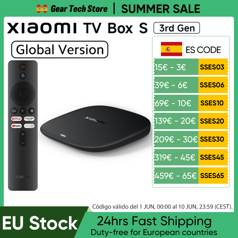 Globalna Wersja Xiaomi TV Box S 3. generacji / 2. generacji 4K Ultra HD Smart TV Box Odtwarzacz Multimedialny Google TV Bluetooth 5.2 Asystent Google