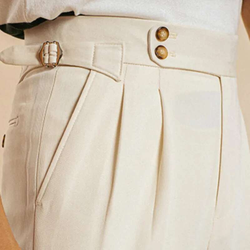 Hochwertige Hose Hose für Mann schwarze Aprikose Bürohose Männer Business Casual Hose British Social Club Outfits