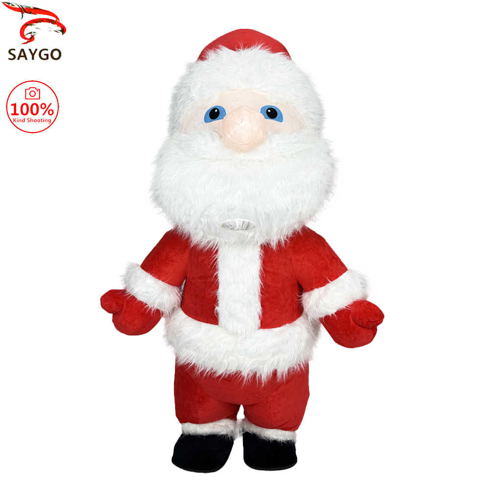 Disfraz Inflable de Santa Claus y Muñeco de Nieve SAYGO, Disfraz de Mascota para Adultos, Disfraz Kawaii para Fiestas de Navidad, Disfraces de Carnaval