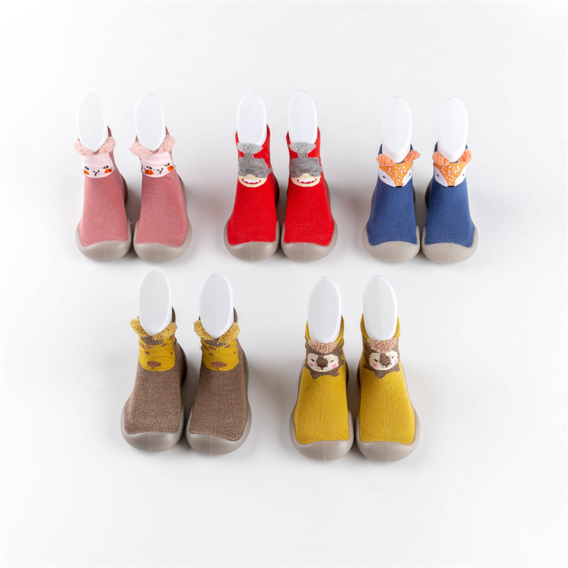 Sapatos de caminhada infantil, meias de chão infantil, antiderrapante, fundo macio, interior, meninos, meninas, primavera, modelos de outono