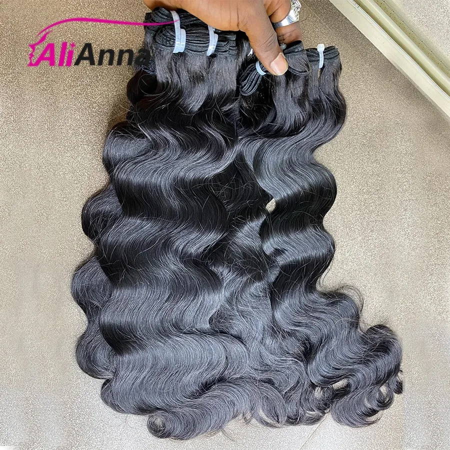 15A スーパーダブル描画バージン実体波バンドル人毛生ベトナムヘアバンドル人毛未処理ヘアエクステンション