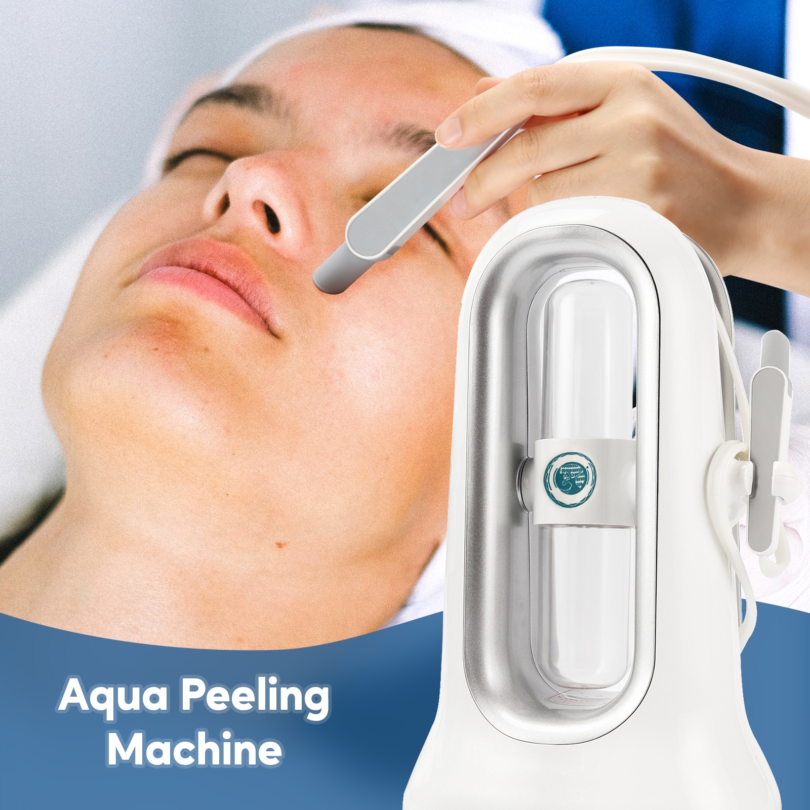 Aqua Peeling Machine 6 สีน้ํา Facial SPA ทําความสะอาดลึกอุปกรณ์ความงามใช้ในบ้านสูญญากาศ Blackhead ขนาดเล็ก Bubble Exfoliator