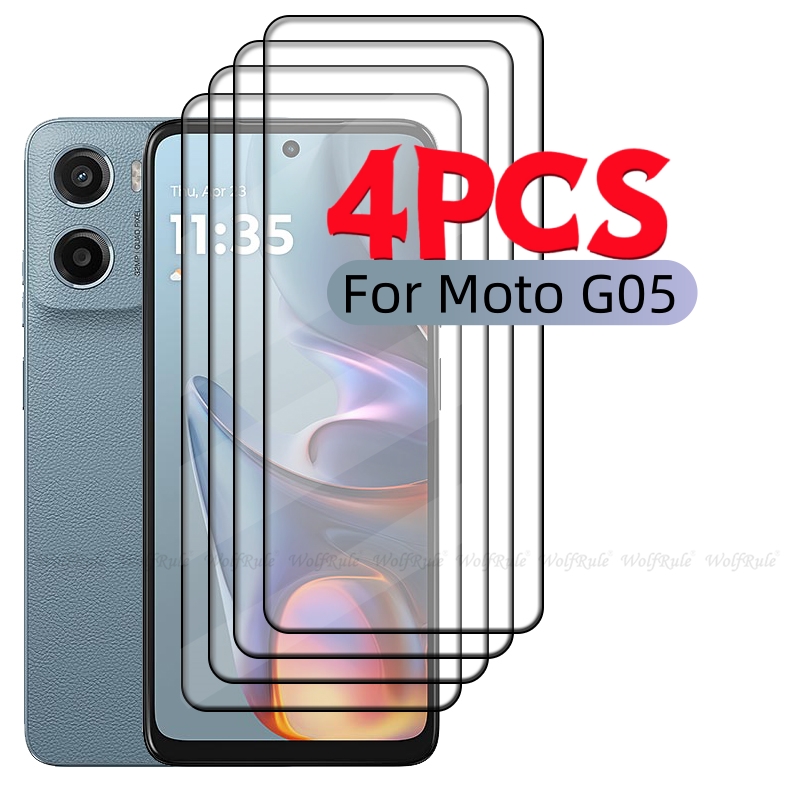 4 STUKS Volledige Cover Glas Voor Motorola Moto G05 Glas Moto G05 Gehard Glas Beschermende HD 9H Screen Protector Moto G05 G 05 Glas
