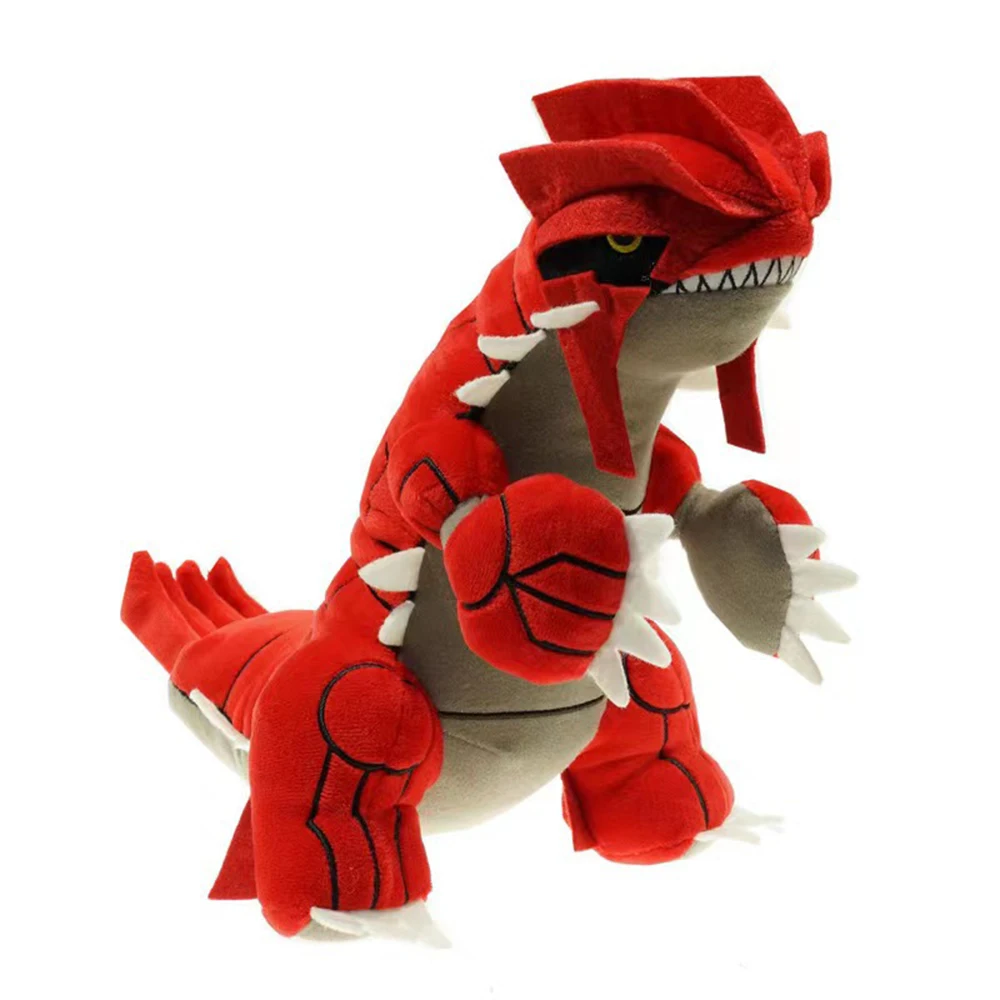 Плюшевая кукла Pokemon Groudon, мультяшная японская аниме, красный эльф, плюшевые игрушки, мягкая кавайная кукла-динозавр, подарок на день рождения для детей
