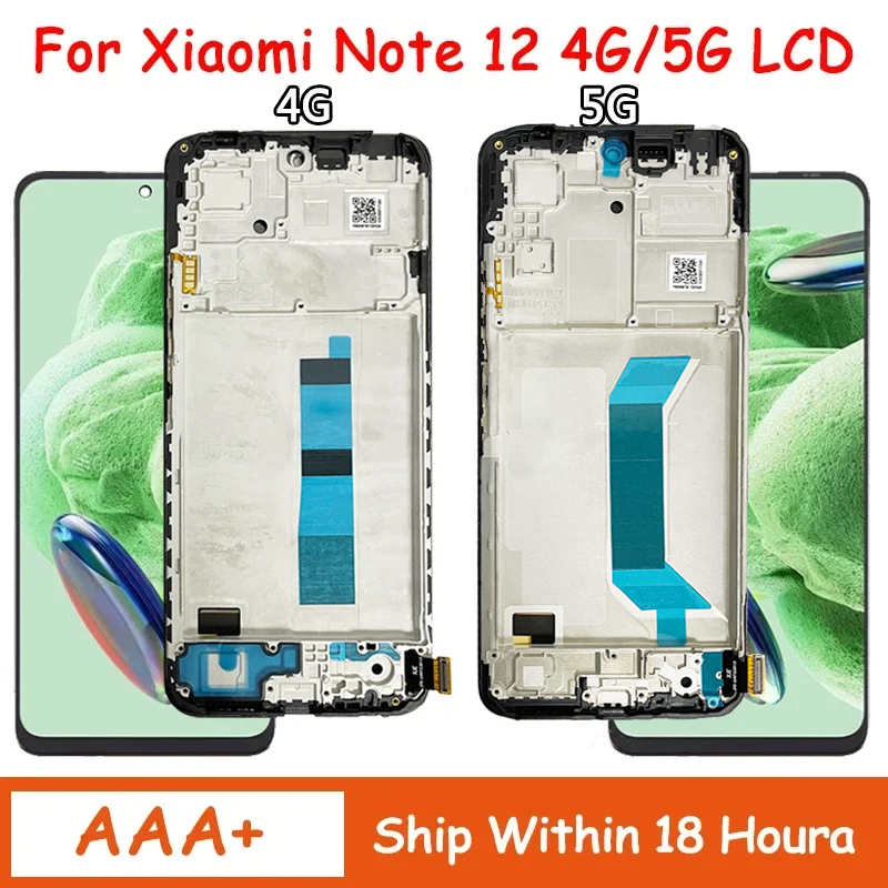 Alta calidad para Xiaomi Redmi Note 12 4G 23021RAAEG pantalla LCD MONTAJE DE digitalizador con pantalla táctil para Redmi Note12 5G 22111317 I yo