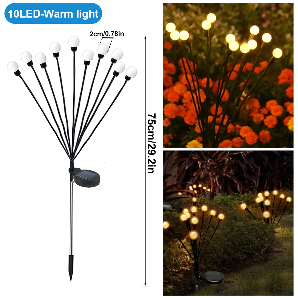 1 pièces extérieur solaire luciole balancement fée lumière 8 10 LED RGB chaud étanche jardin lumière pour Patio noël décoration Festive