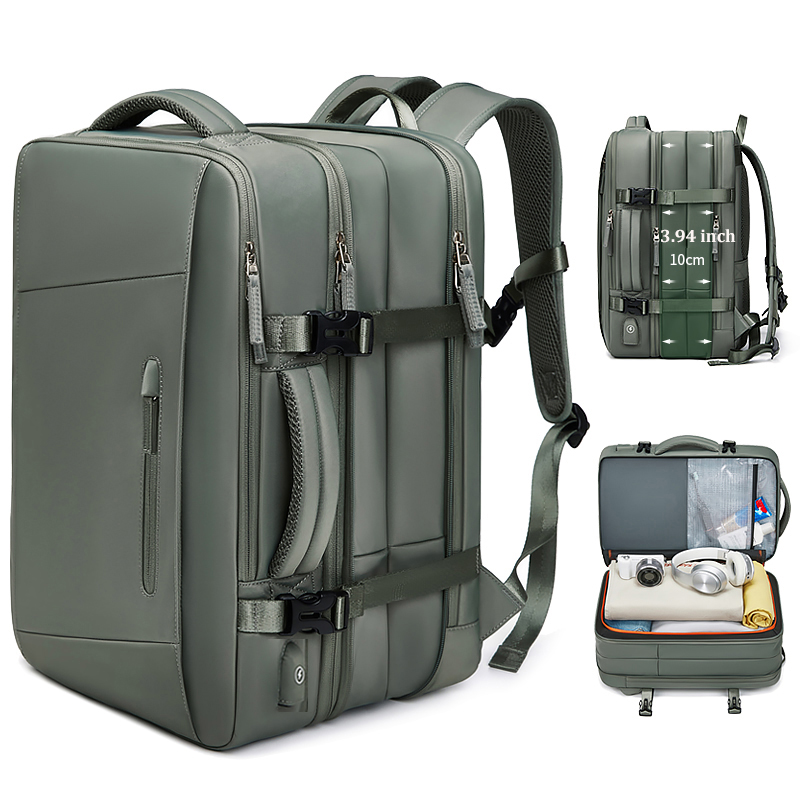Sac à dos de voyage pour hommes et femmes, sac à dos pour ordinateur portable d'affaires, développement USB, sac à dos scolaire étanche, randonnée, 17 pouces, 39L