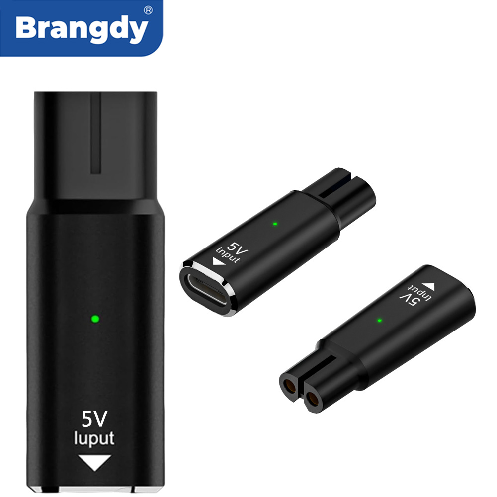 Brangdy 5V Type-C Shaver Adapter Charger Converter for Philips One Blade QP2724 QP2834 QP4530 Shaver with Charging Indicator