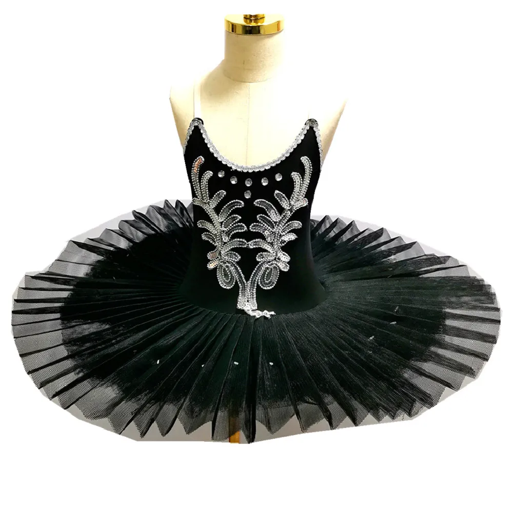 黒バレエチュチュスカート子供の白鳥の湖衣装子供ベリーダンス服ステージパフォーマンスドレス