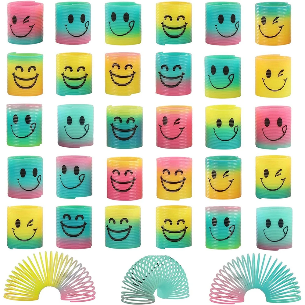 12PCS ฤดูใบไม้ผลิ Rainbow Magic Fidget ความเครียด COIL MINI Springs จํานวนมากของเล่นนิ้วมือสําหรับ PARTY Favors Carnival รางวัลสําหรับเด็กชายหญิง