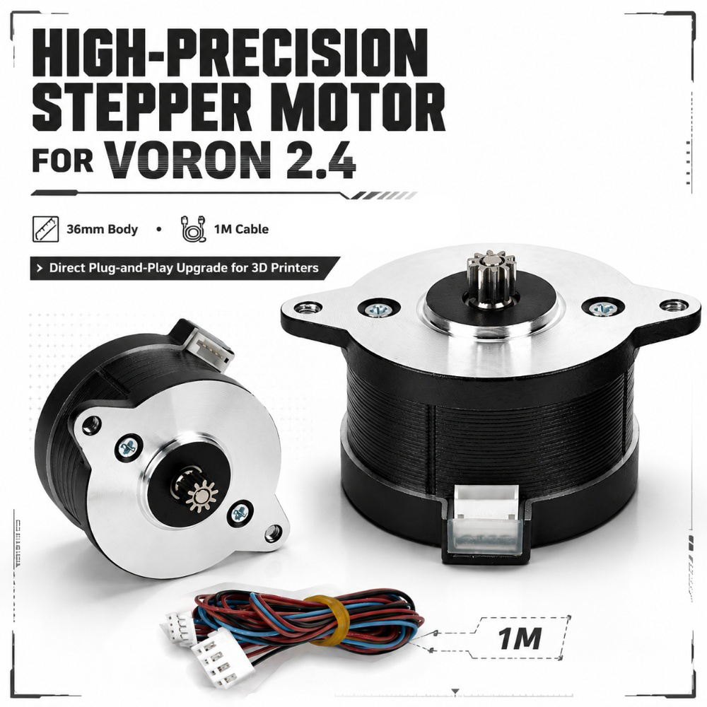 Pour Voron 2.4 NEMA14 36mm moteur crêpe ronde 6BYG1204-A-6QHT pour Orbiter Sherpa imprimante 3D Voron Mini extrudeuse