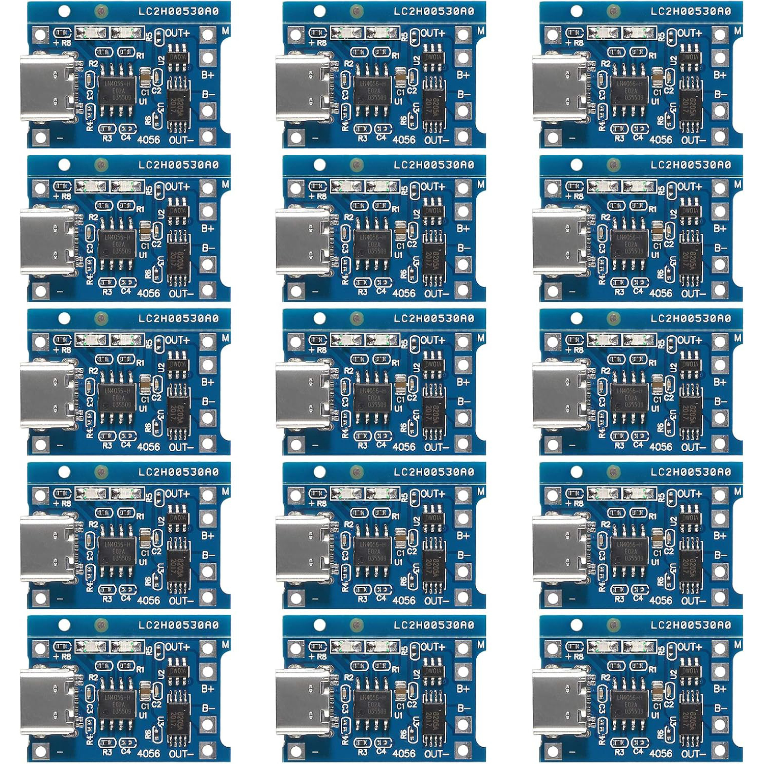 10/100 stks TP4056 + Bescherming Dubbele Functies 5 V 1A type c 18650 Lithiumbatterij Opladen Board Charger Module