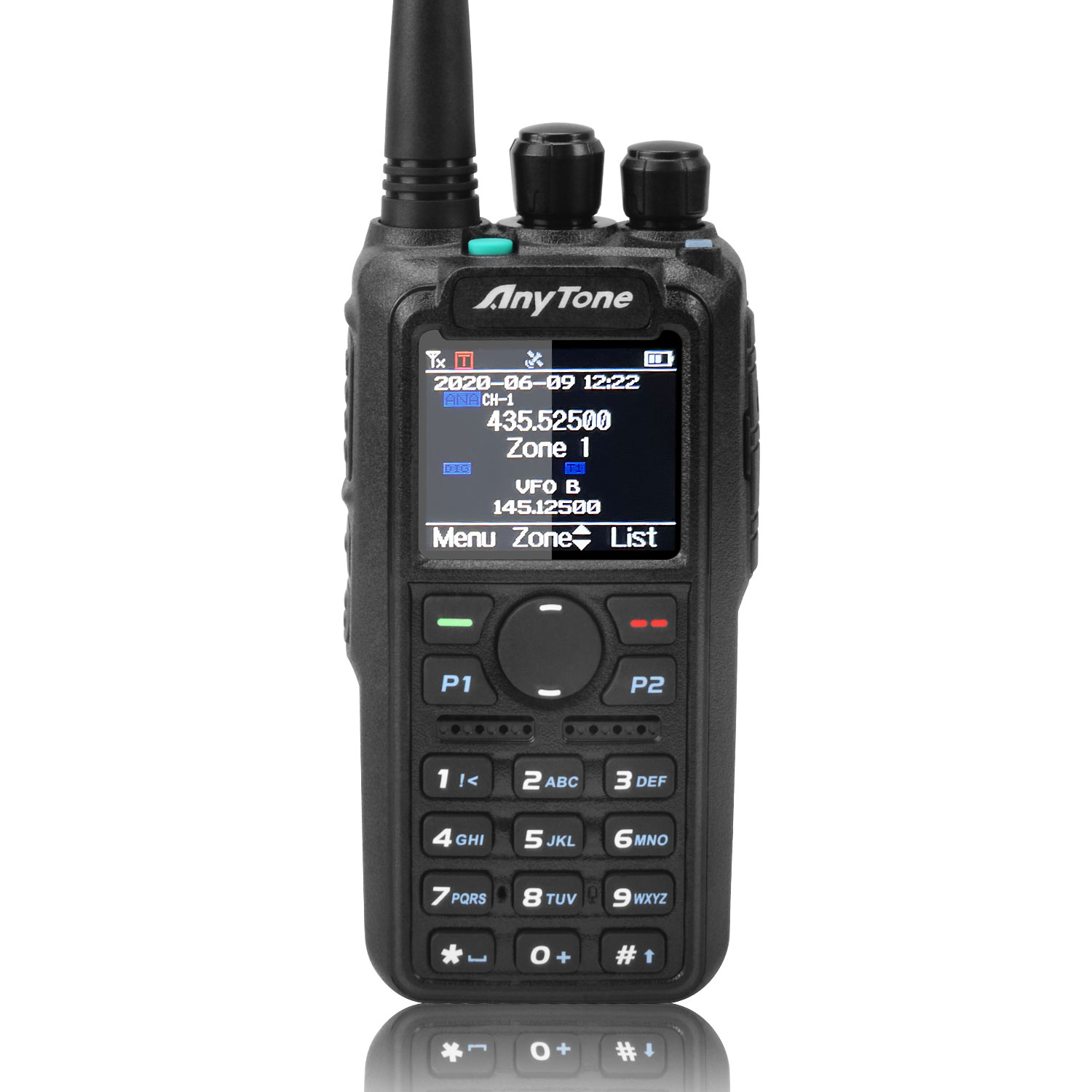 AnyTone AT-D878UVII Plus Dual Band Bluetooth PTT Digitaal/Analoge APRS RX & TX AES256 Ecryptie USB-C Charge Walkie Talkie
