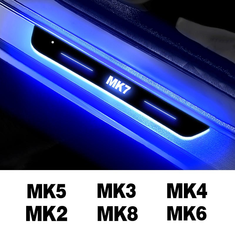 ไฟแป้นเหยียบรถยนต์ LED ไฟต้อนรับสำหรับ VW Golf 7 5 6 MK8 MK7 MK6 MK5 MK4ประตู MK2 MK3