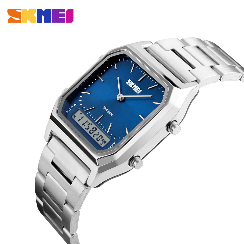 SKMEI 1220 Quarz Armbanduhren relogio masculino Mode Casual Uhr Männer Digital Dual Time Sport Chronograph 3 bar Wasserdicht