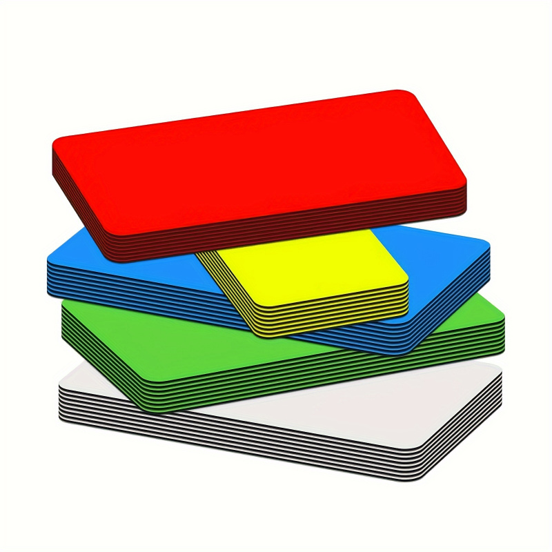 50 pezzi (3,2 x 1,2") - Etichette magnetiche a colori - Strisce riutilizzabili per casa, ufficio, garage, frigorifero, vuoto scrivibile