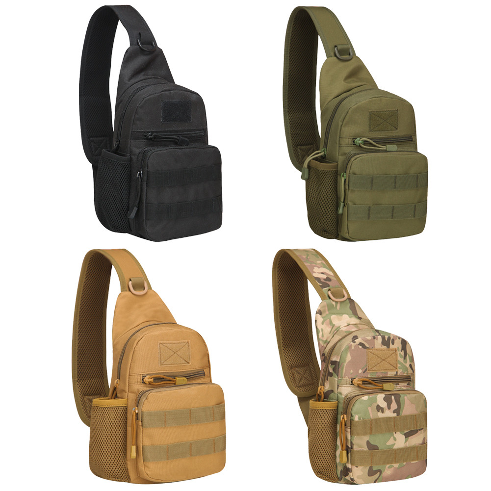 Sac à dos de Camouflage tactique en plein air pour hommes, bouilloire de poitrine, sac à dos de randonnée en Nylon, chasse, pêche, sac à bandoulière de Trekking de l'armée Molle