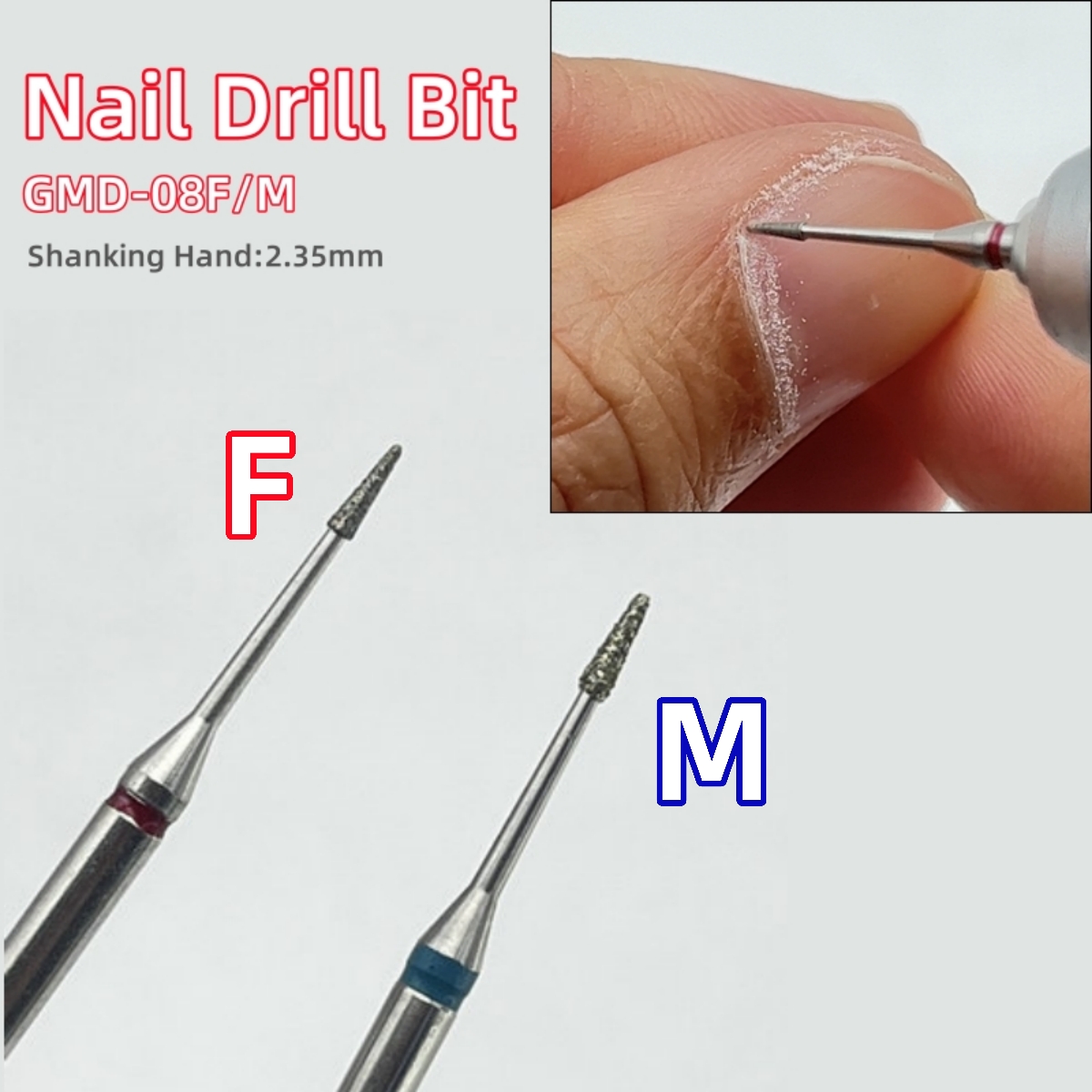 1/2 szt. Zestaw frezów diamentowych do manicure, profesjonalne narzędzia do manicure i pedicure do usuwania lakieru hybrydowego i złuszczania martwego naskórka