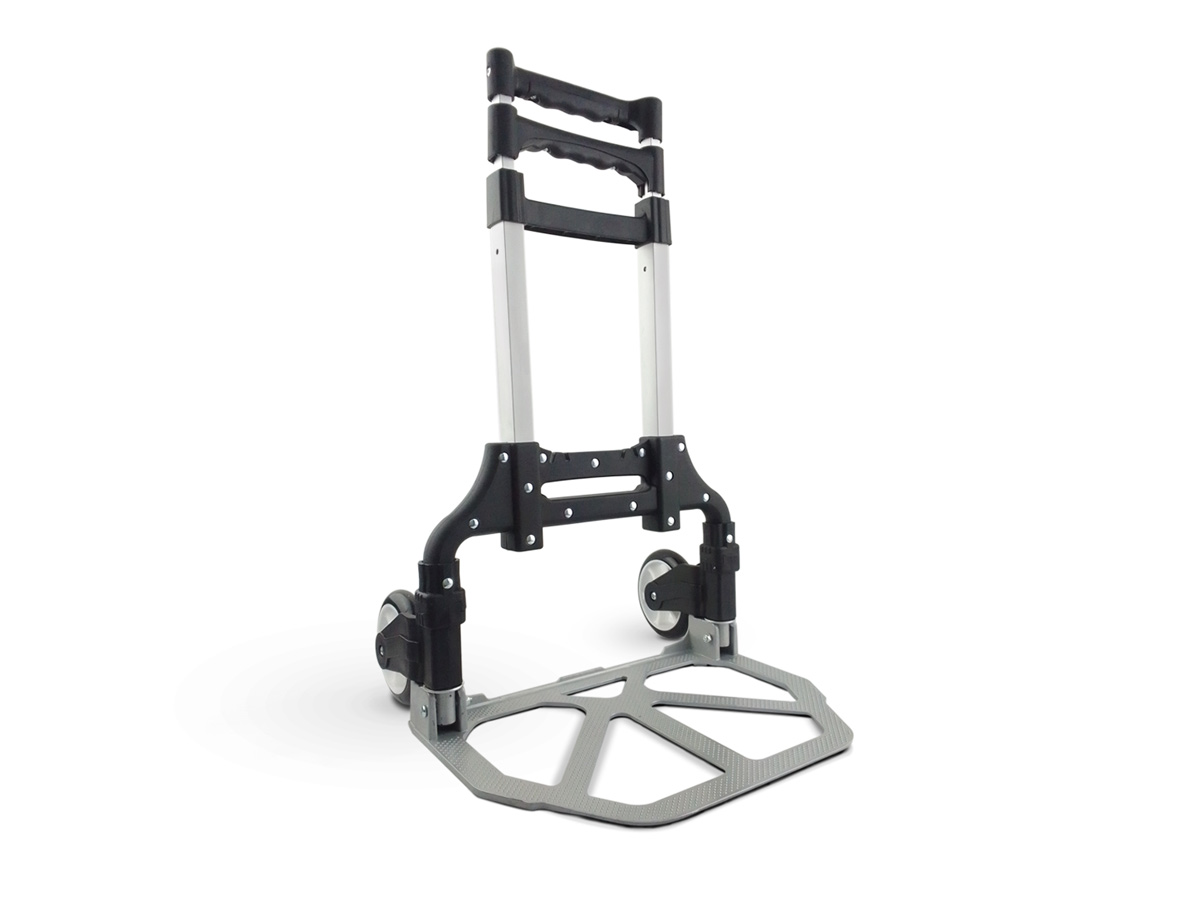 Aluminiowy wózek ładunkowe ergonomiczny ściągacz kompaktowy gumowane koła obsługuje 60 KG