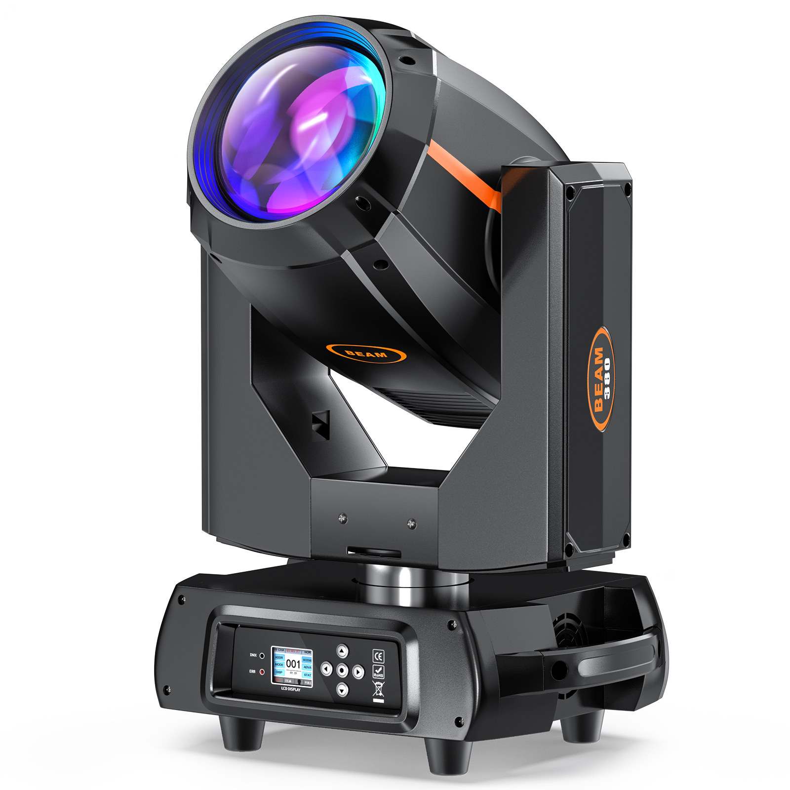U'King 380W 20R Beam Moving Head Licht DMX512 RGBW Rotierende Prismen Gobos Regenbogen Effekt Bühne Licht für party Bar DJ Disco Show