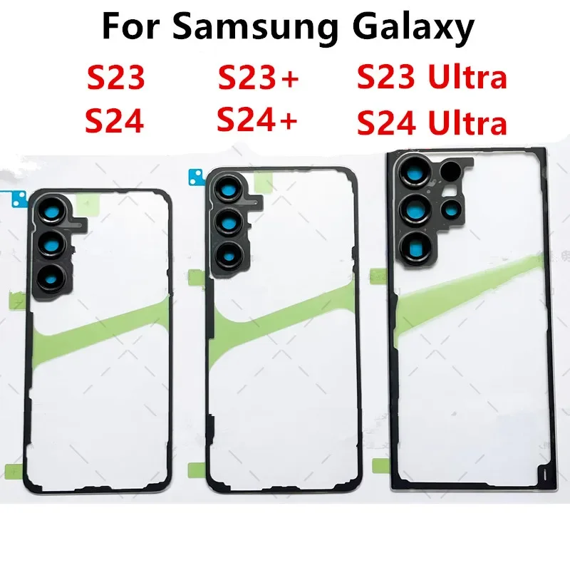 Прозрачная задняя крышка-корпус для Samsung Galaxy S24 Ultra S23 Plus с отсеком для аккумулятора и защитой камеры