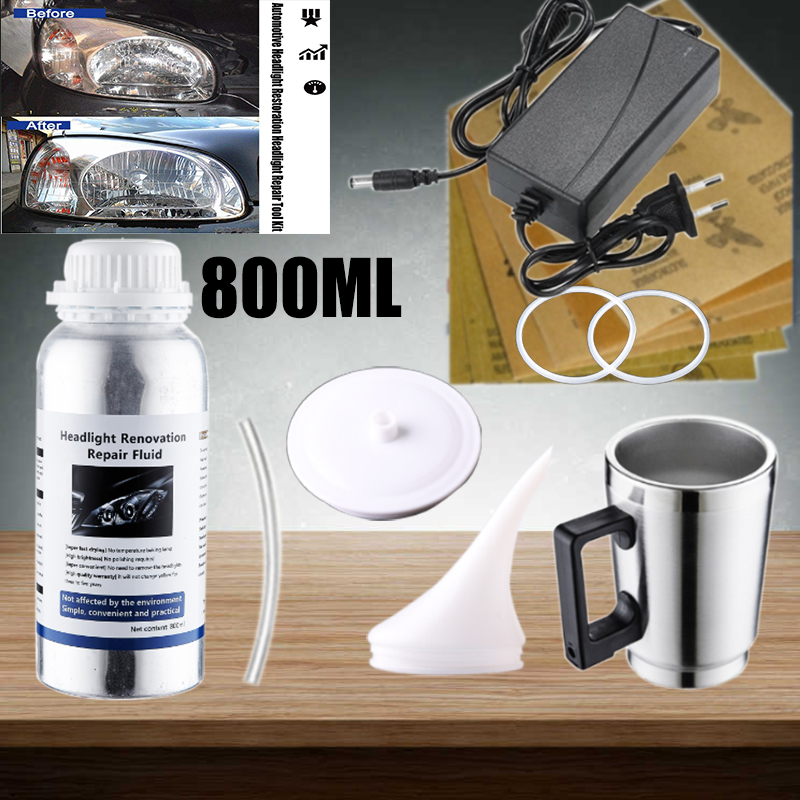 autokoplamp restauratie polish kit polish autokoplampen 800ML vloeibaar polymeer faros autokoplamp polijsten reparatieset