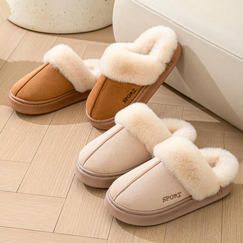 Casual puszyste kapcie damskie domowe zimowe pluszowe buty designerskie damskie mieszkania domowe ciepłe modne eleganckie solidne obuwie na platformie
