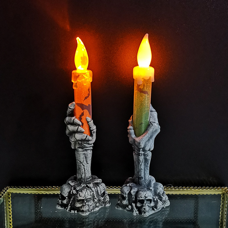 Esqueletos de Halloween, velas de fiesta fantasma, fiesta de calabaza, decoraciones para el hogar, fiesta de feliz Halloween