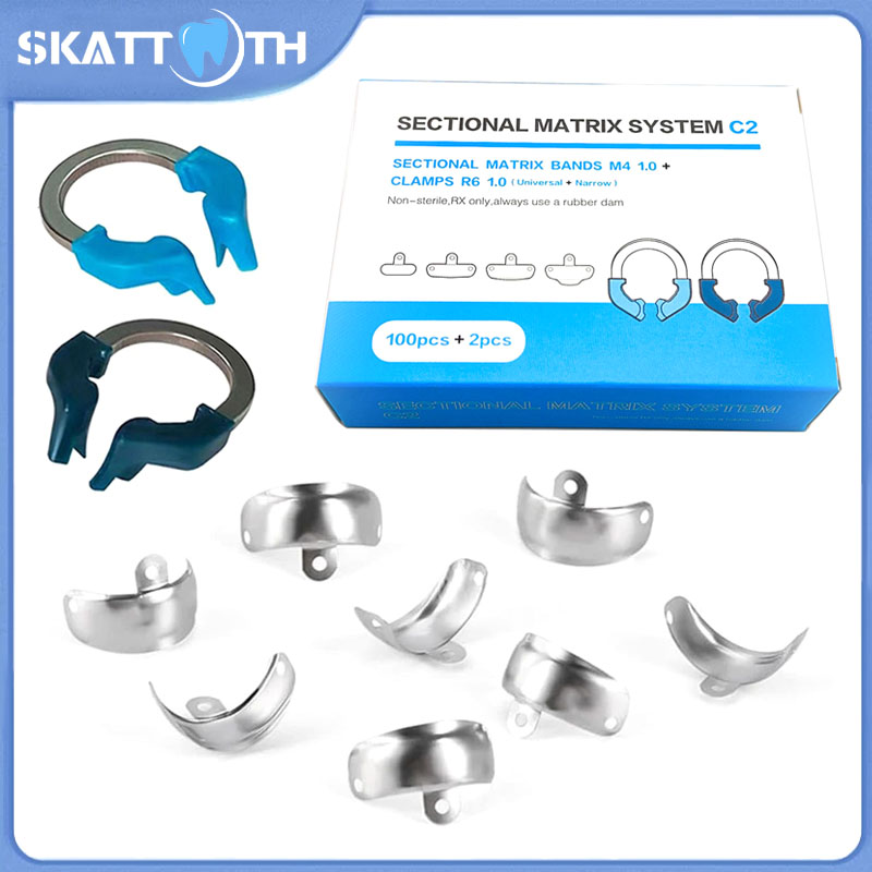 Tandheelkundige Matrix Bands NITI Metalen Matrices Klem Ring Sectionele Voorgevormde Matrix Systeem Nikkel Titanium Klemring Tandarts Gereedschap