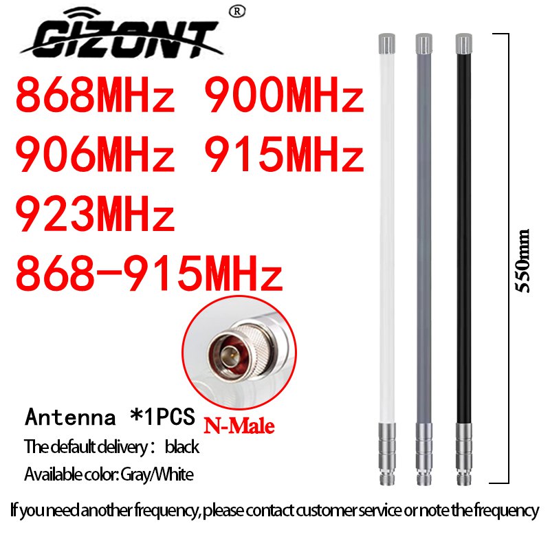 Antena N Macho FRP 868MHz 900MHz 906MHz 906.875MHz 915MHz 923MHz 868-915MHz para Módulo Meshtastic, Miner Helium e Hotspot