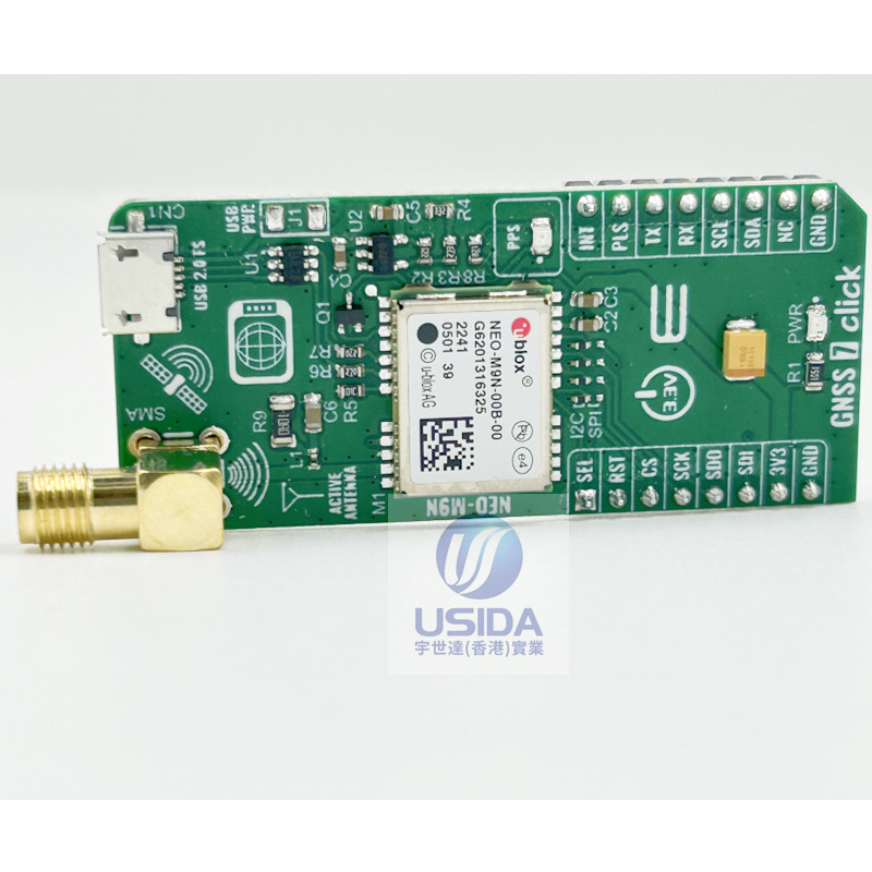 1 PCS UBLOX NEO-M9N GPS RTK placa de posicionamento MIKROE-3922 gnss placa de localização de versão em linha