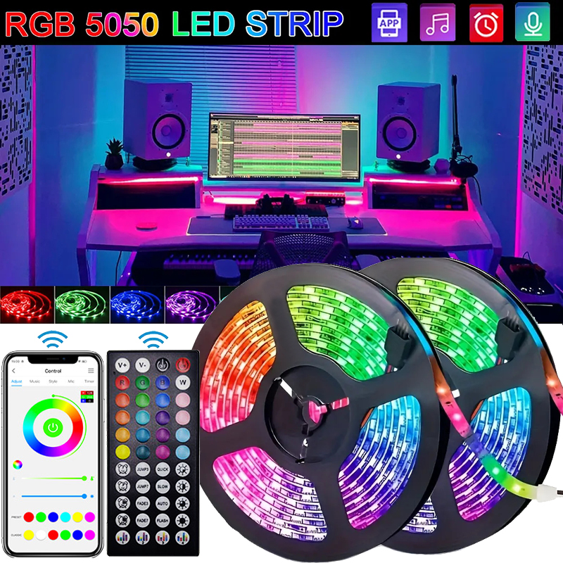 USB LED ストリップライト RGB 5050 Led ライト Bluetooth アプリ制御柔軟な LED ランプリボン部屋の装飾テレビのバックライトダイオードテープ