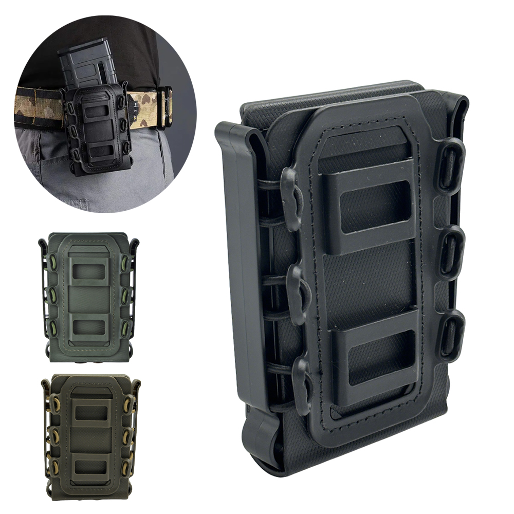 Bolsa de revista tática molle para ar15 m4 5.56 7.62 9mm escorpião rápido mag liberação rápida mag tpr coldre caixa ajustável