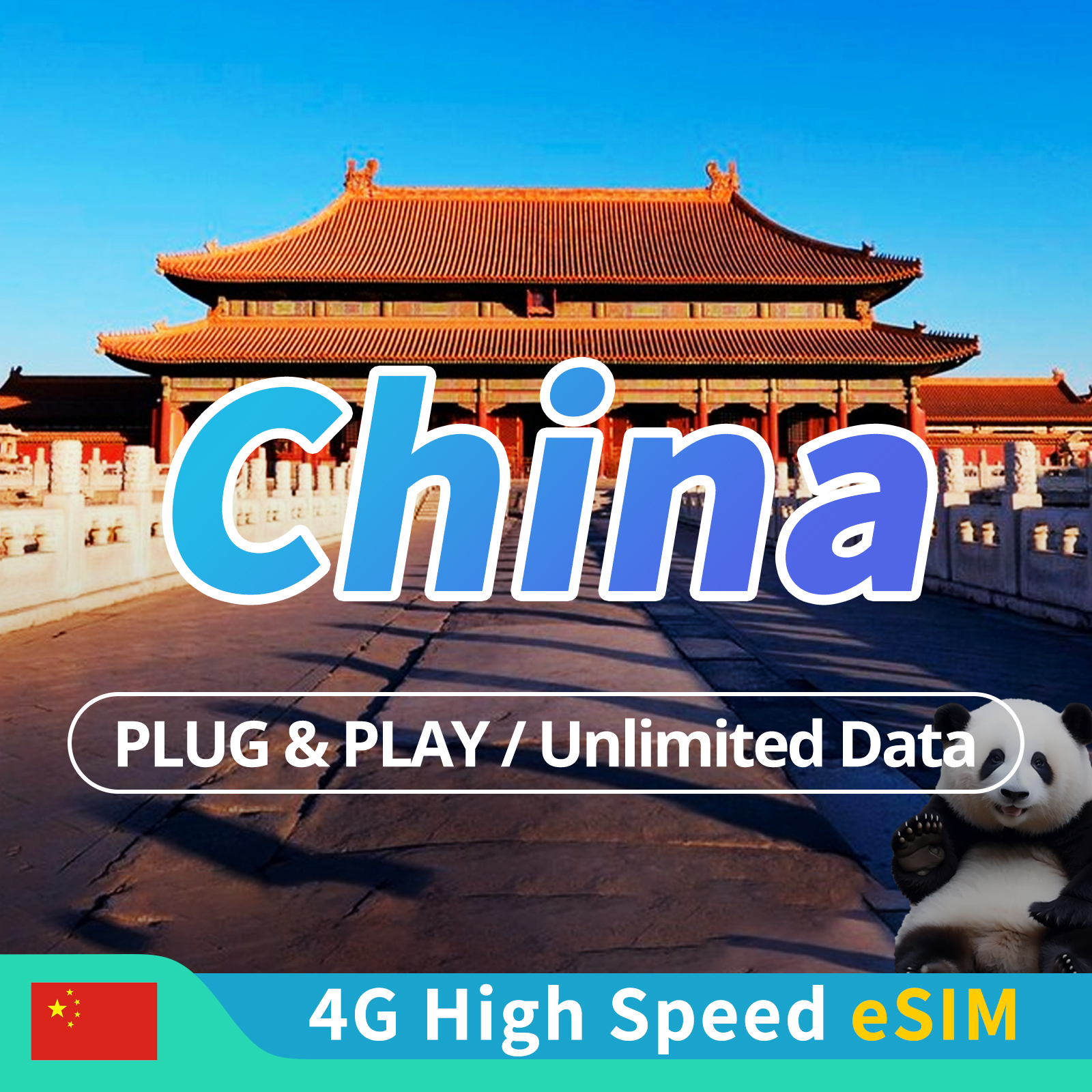 Tarjeta SIM de China Beijing Shanghai Hainan China continental LTE Datos del teléfono Tarjeta SIM Datos ilimitados Soporte eSIM FB IG sin necesidad de VPN