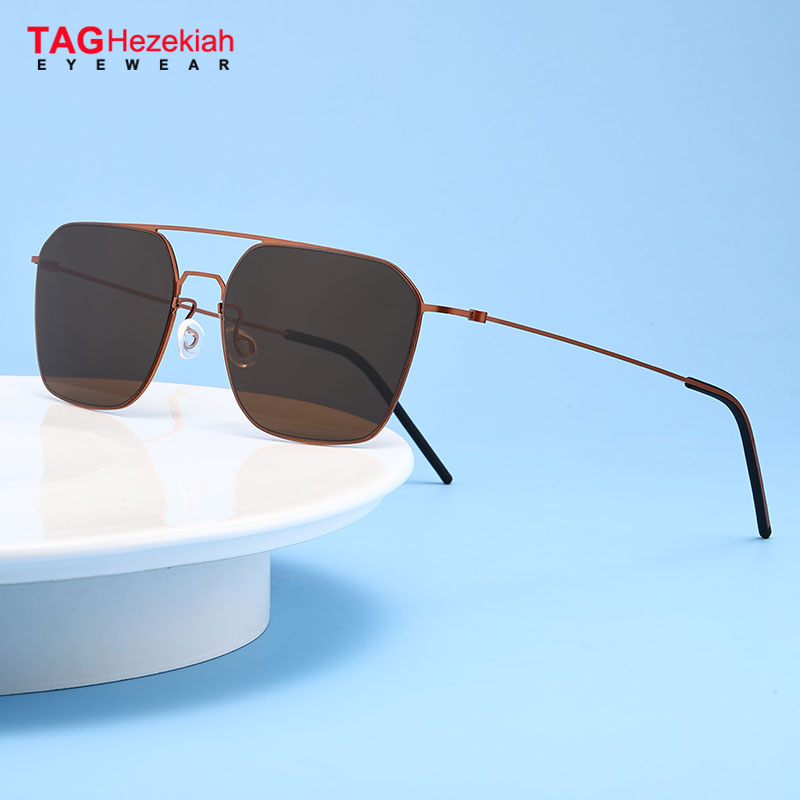 TAG Hezekiah 2025 gafas de sol de diseño danés hombres ultraligeras titanio 8809 gafas de sol mujeres conducción al aire libre UV400 gafas de sol cuadradas