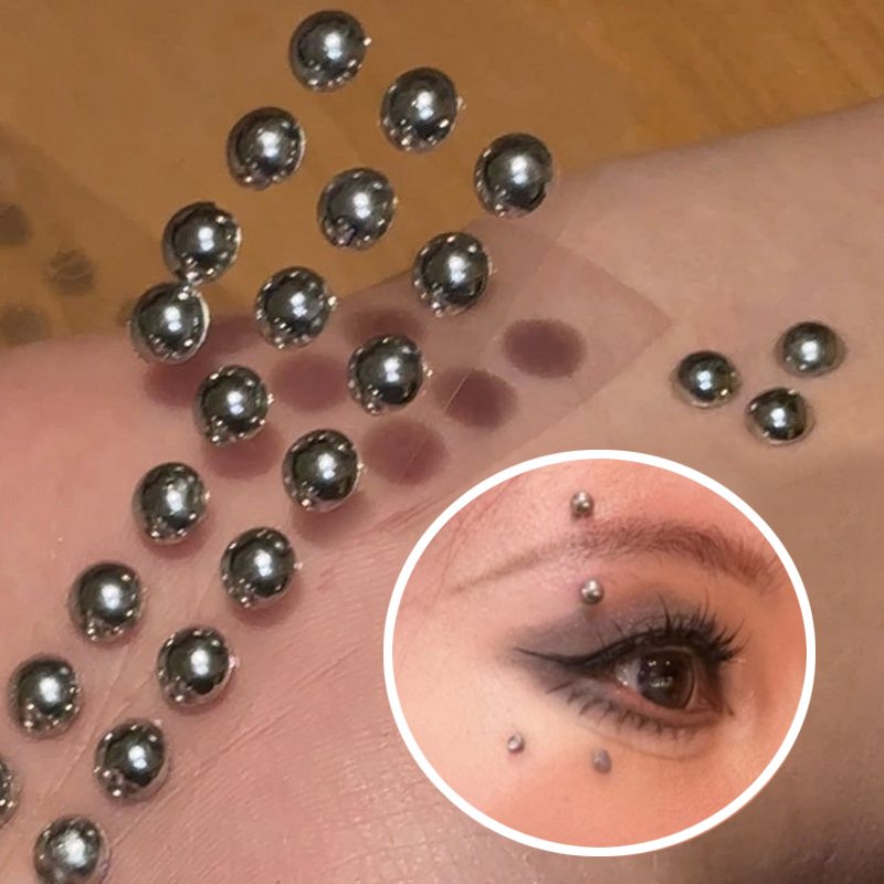 Pegatinas autoadhesivas para cejas y labios falsos, pegatinas para anillos de nariz sin perforación, uñas para ombligo, pegatinas reutilizables para pendientes y cuerpo