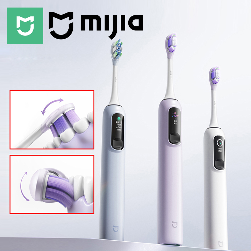 Escova de dentes elétrica com vibração sônica MIJIA Pro, 4 modos inteligentes, bateria de longa duração, à prova d'água IPX8, tela LED e trava de viagem