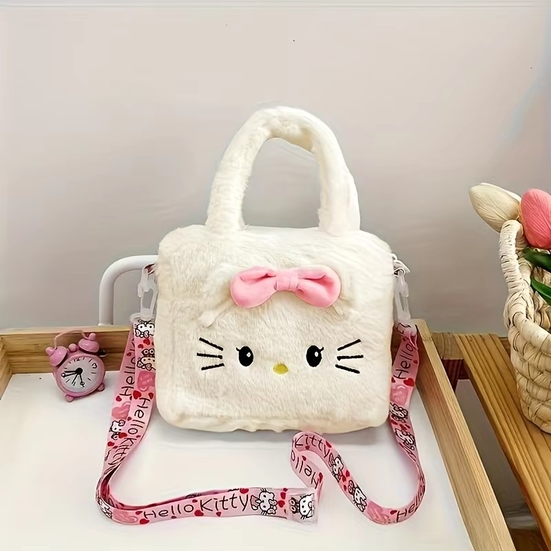 Sanrio Cartoon-Handtasche, HelloKitty Plüsch-Umhängetasche, HelloKitty ist die beste Wahl für Geburtstagsgeschenke