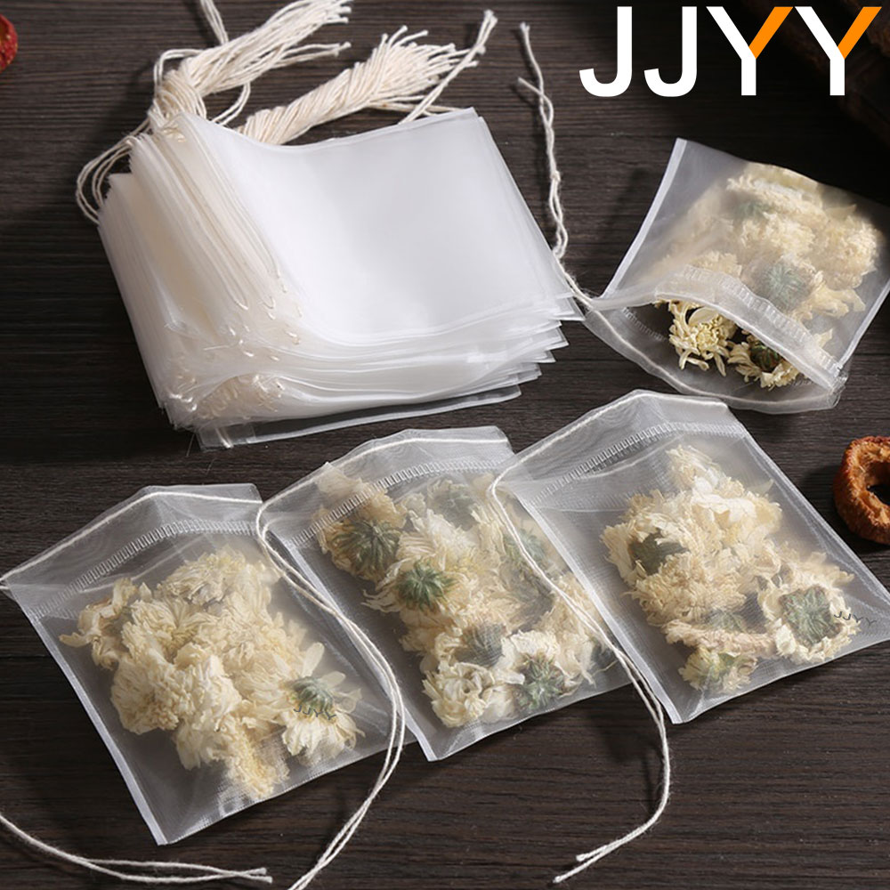 JJYY-Sachets Filtrants pour Infuseur à Thé, Sachets de Thé au Poulet avec Ficelle, Scellé, Tissu Non Tissé de Qualité Alimentaire, Livre à Épices, 100 Pièces