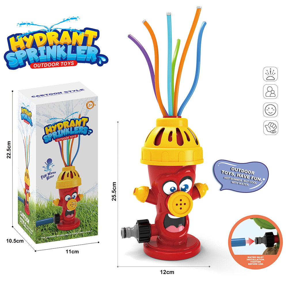 Brinquedo de Água em Forma de Hidrante para Jardim, Brinquedos de Água para o Verão, Sprinkler de Desenho Animado para Banho de Bebê