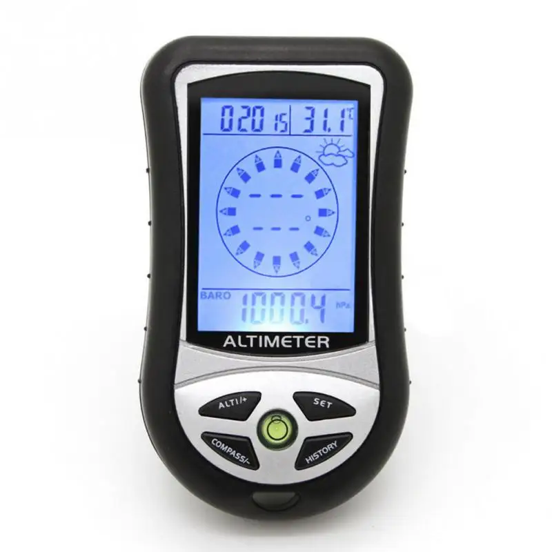 8 In 1 Digital LCD Alat Pengukur Tinggi Barometer Thermo Suhu Kalender Clock Elektronik Bearing Sensor Barometric Sensor