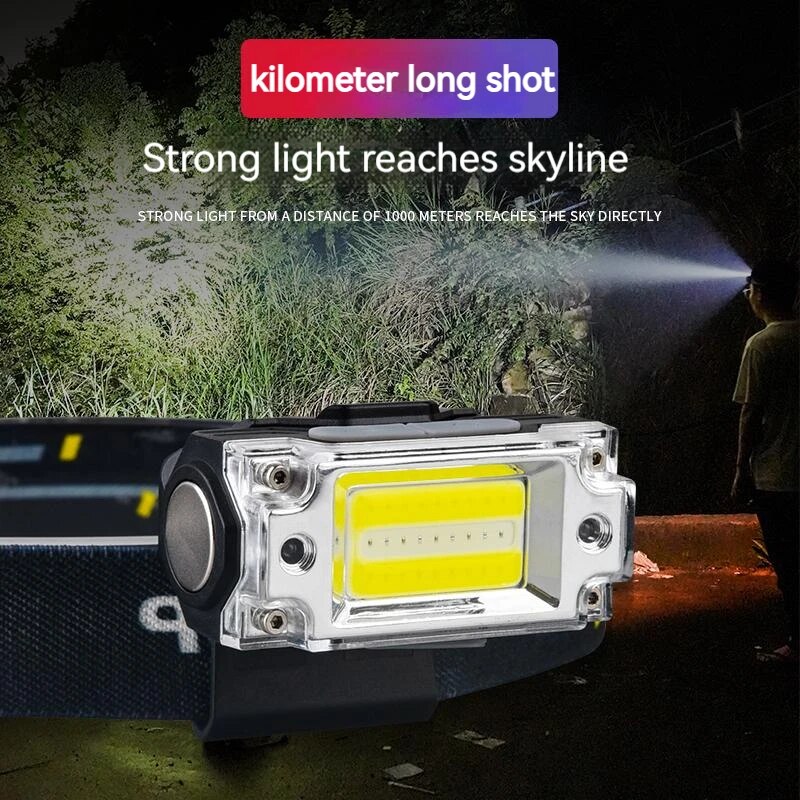 Mini Dual Cob Scheinwerfer Hut Clip Scheinwerfer 5 Beleuchtungs modi Outdoor Camping Jagd Taschenlampe Induktion skopf Lampen