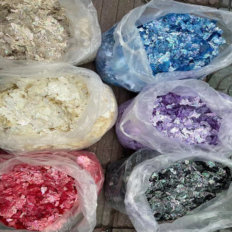 100 g/paquete de accesorios para decoración de uñas, diseño de concha de abulón Natural, adornos artísticos, purpurina holográfica Irregular para uñas, calcomanías 3D